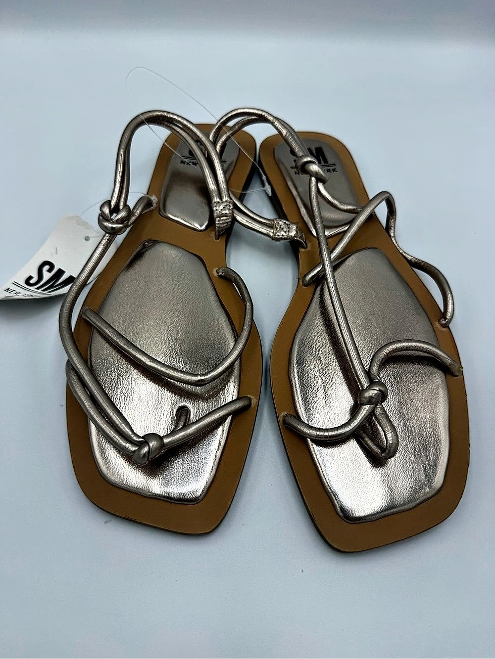 SM New York Molly Strappy Sandals Gold & Brown US 8